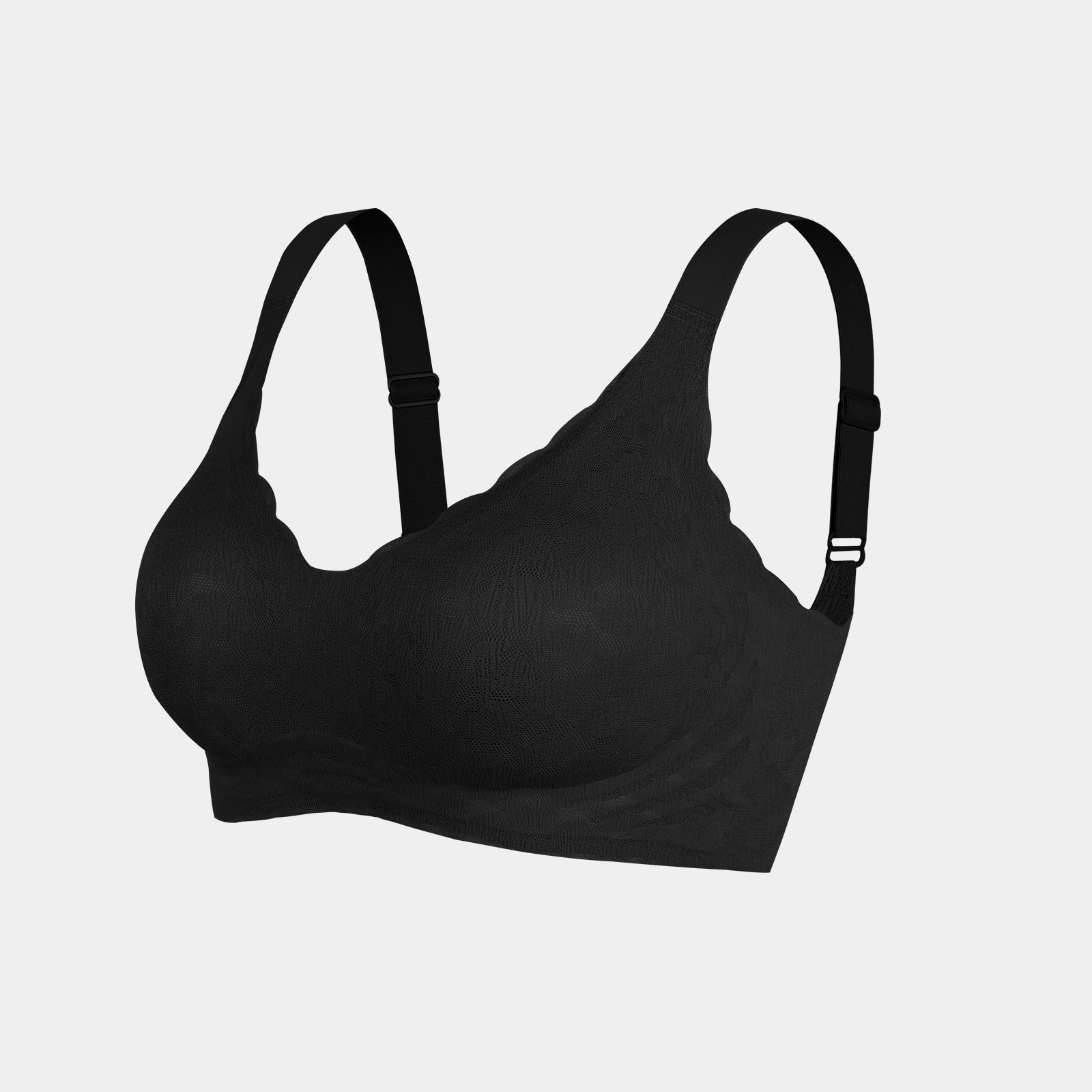 Joyshaper Wireless Supportive Push-Up V-Neck Lace Bra