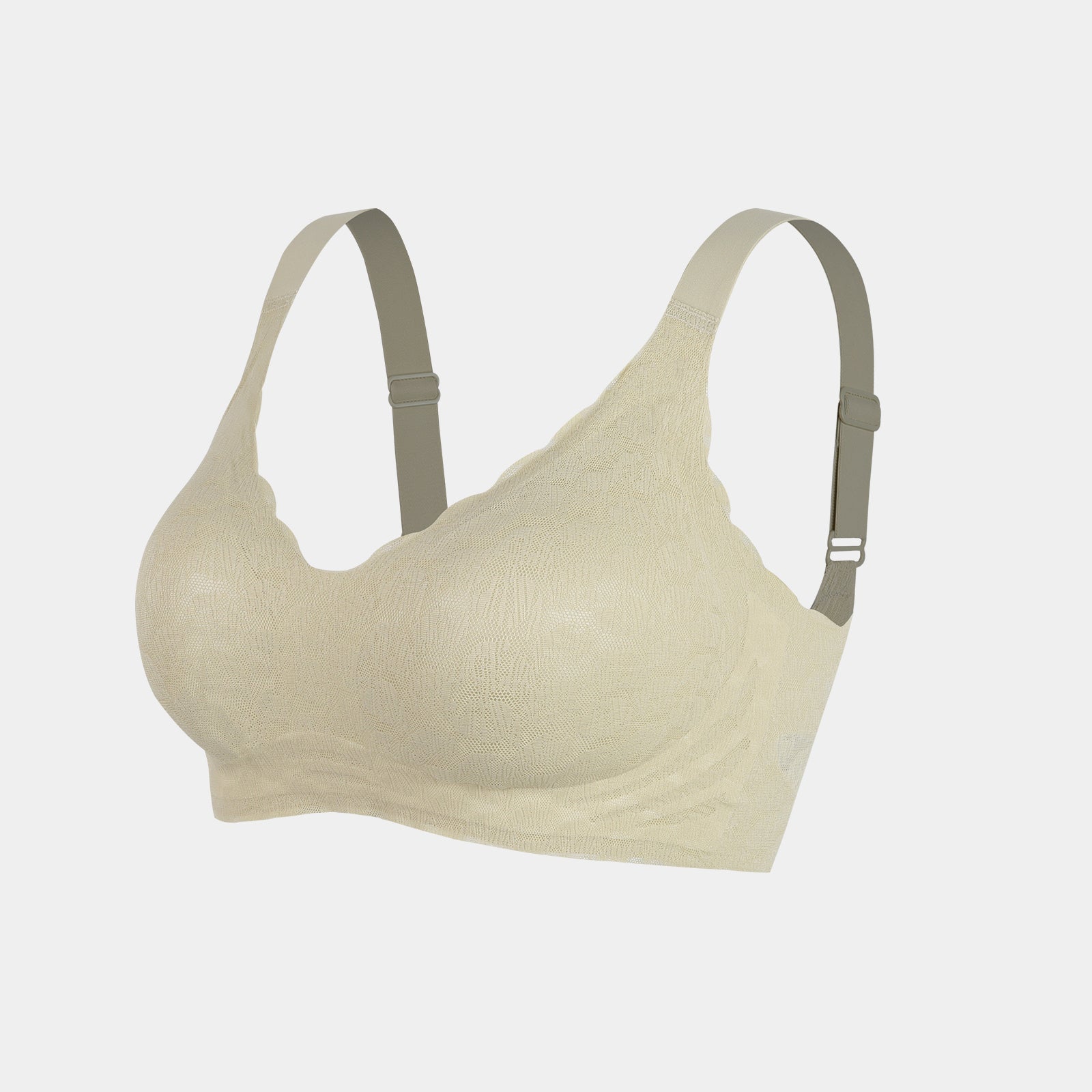 Joyshaper Wireless Supportive Push-Up V-Neck Lace Bra