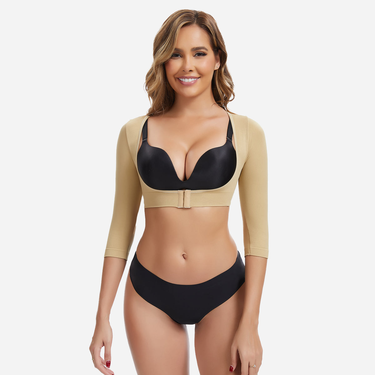 Joyshaper Dames push-up onderborstkorset armshaper bovenarmen slank figuurvormend shapewear lichaam compressie rugstabilisator schouderarm controle voor houdingscorrectie