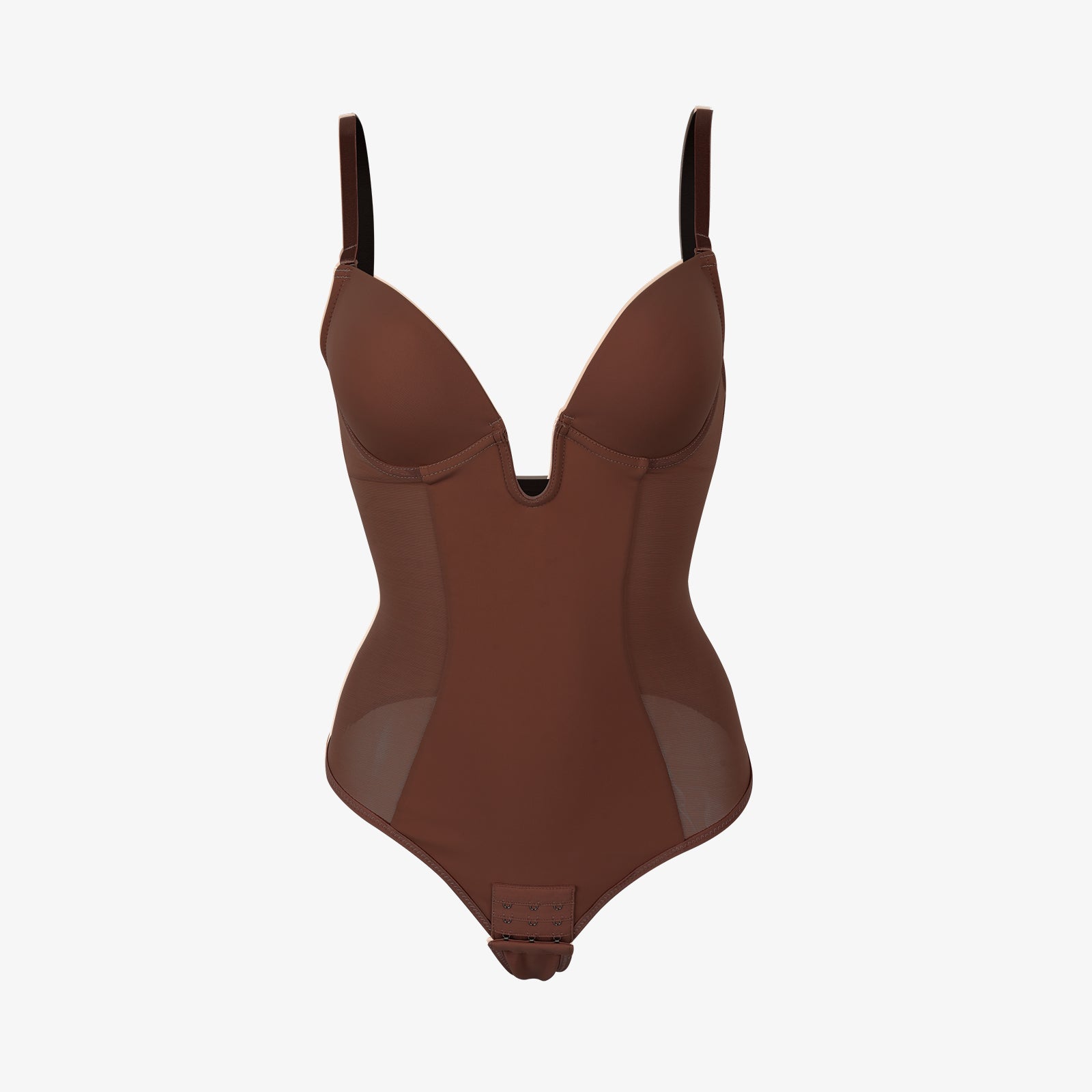 Joyshaper Built in Bra U-Plunge Backless Shapewear Thong Bodysuit