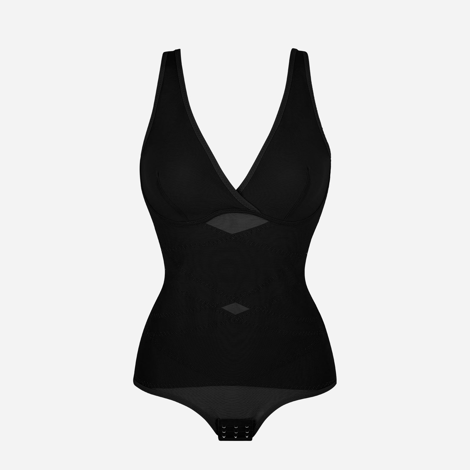 Joyshaper V-Neck Cross-Compression Tummy Control Shapewear Bodysuit