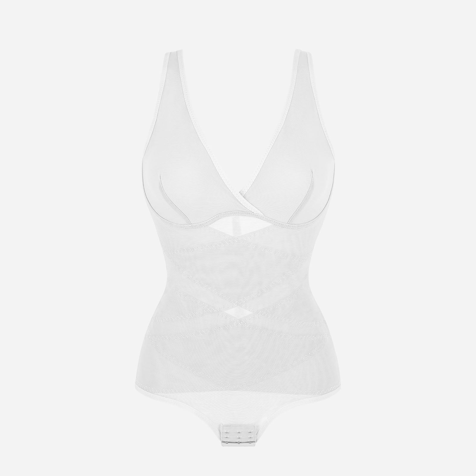 Joyshaper V-Neck Cross-Compression Tummy Control Shapewear Bodysuit