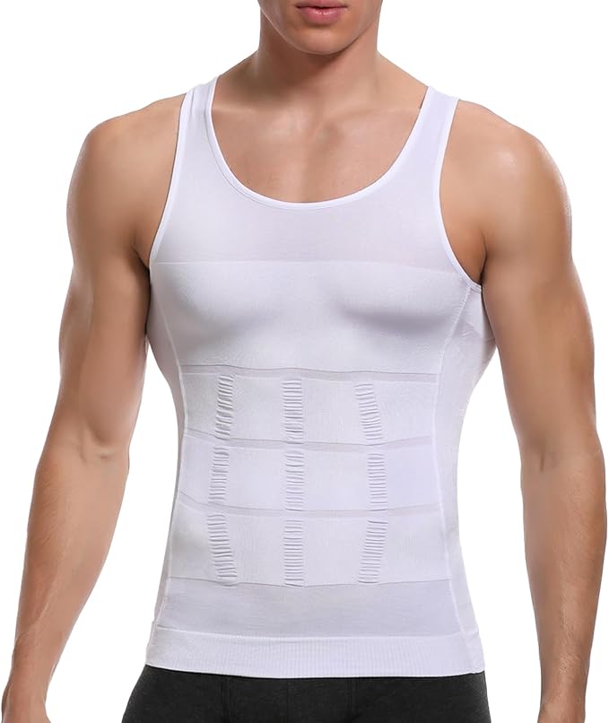 SLIMBELLE Men's Slimming Compression Tank with Tummy Control