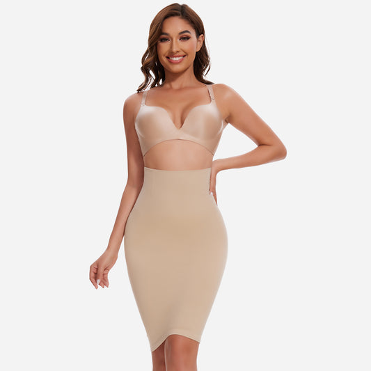 Joyshaper High Waist Shapewear Half Skirt With Built In Thong