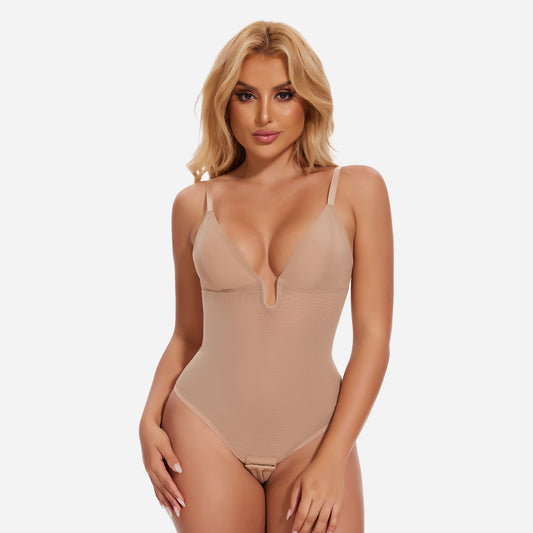 Joyshaper Low Back U Plunge Thong Shapewear Bodysuit