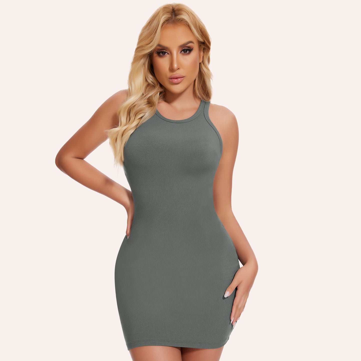 Joyshaper Crew Neck Mini Bodycon Dress