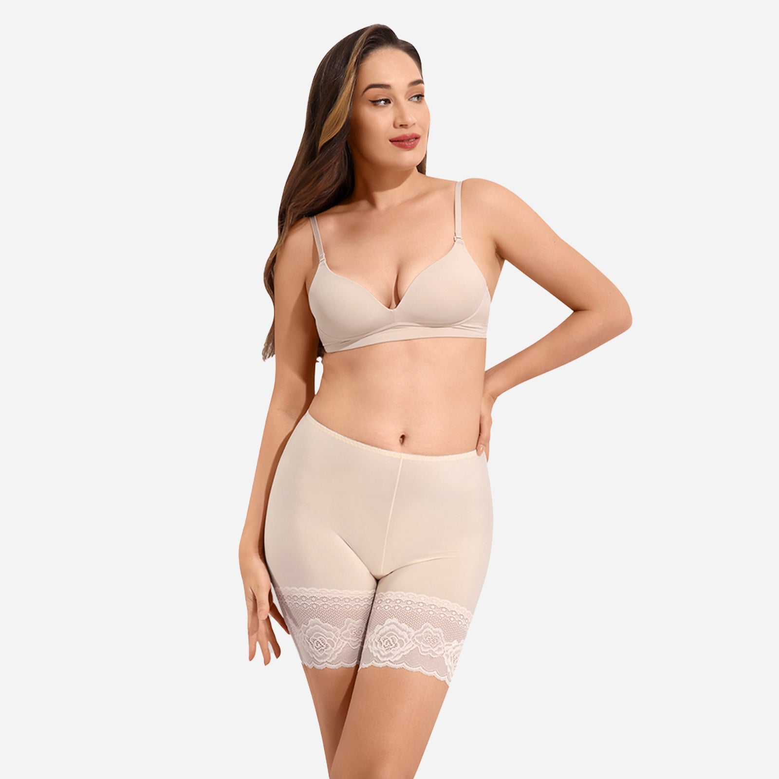 Joyshaper Elastic Anti Chafing Lace Shorts Black / S