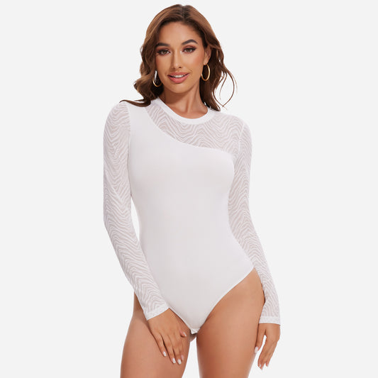 Joyshaper Elegant Long Sleeve Going Out Bodysuit Top