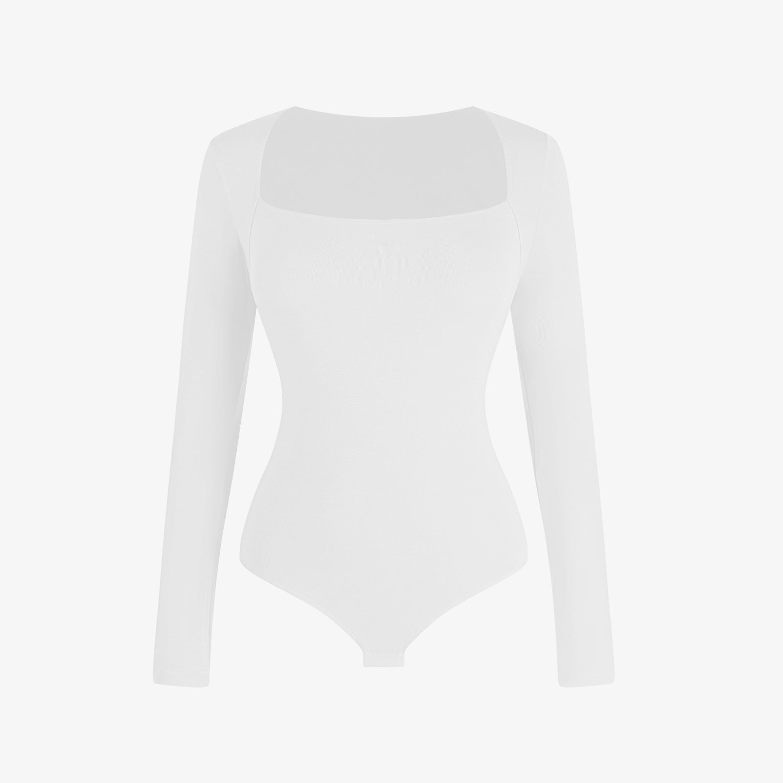 Joyshaper Slim Square Neck Bodysuit Long Sleeve Top