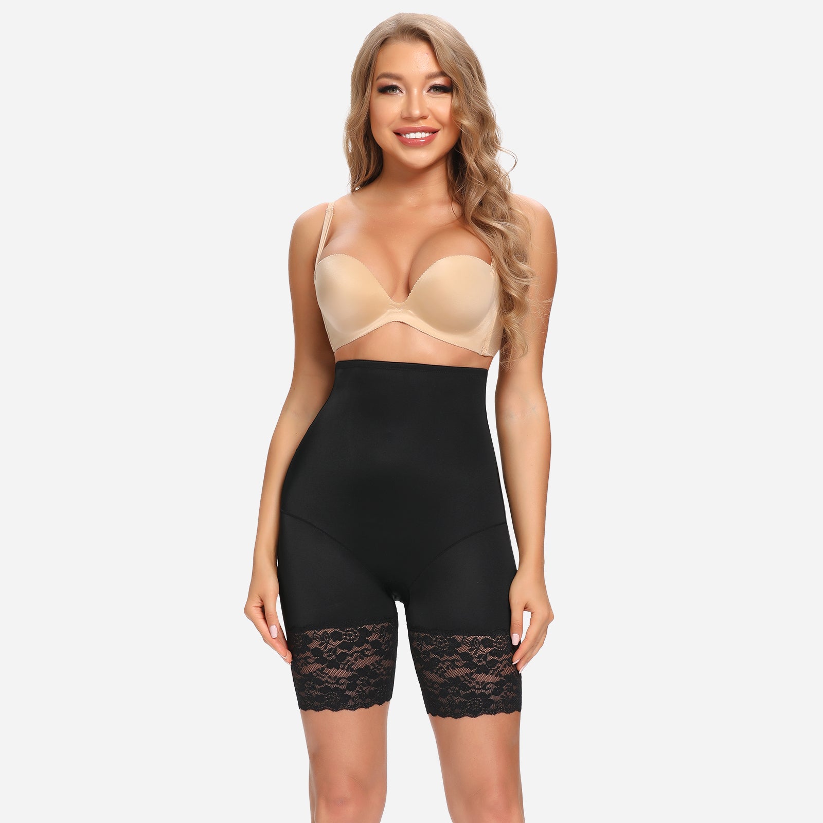 Joyshaper Anti-Chafing Thigh Slimmer Lace Shorts For Under Dress