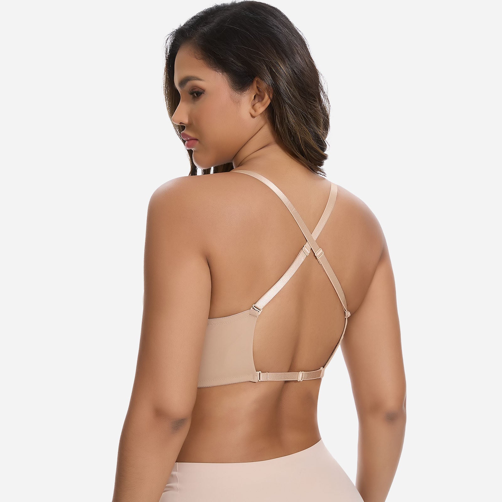 bra for backless dress for big bust Low Back Push Up U Plunge Bra with Clear Straps Nude / M Sleek Fitted Mermaid Prom Dress formal gowns Black Long Sleeve Formal Color:Martini Olive