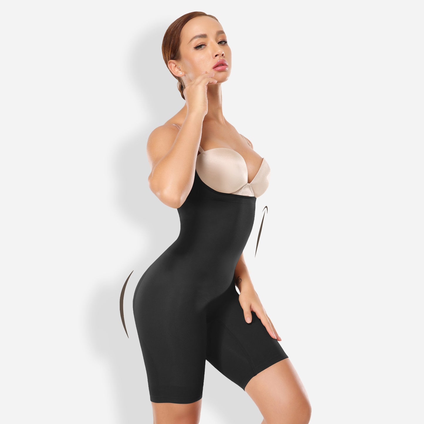 Joyshaper Open Bust Mid-Thigh Seamless Bodysuit