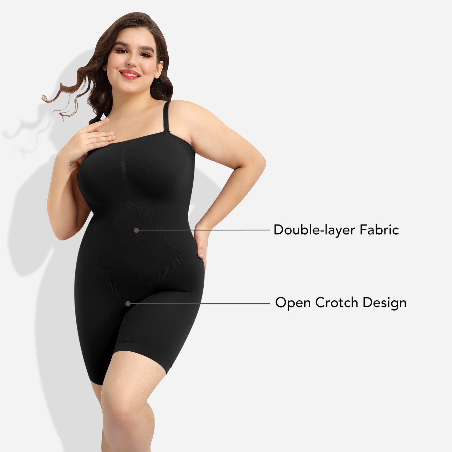 Joyshaper Seamless Mid-Thigh Shapewear Bodysuit