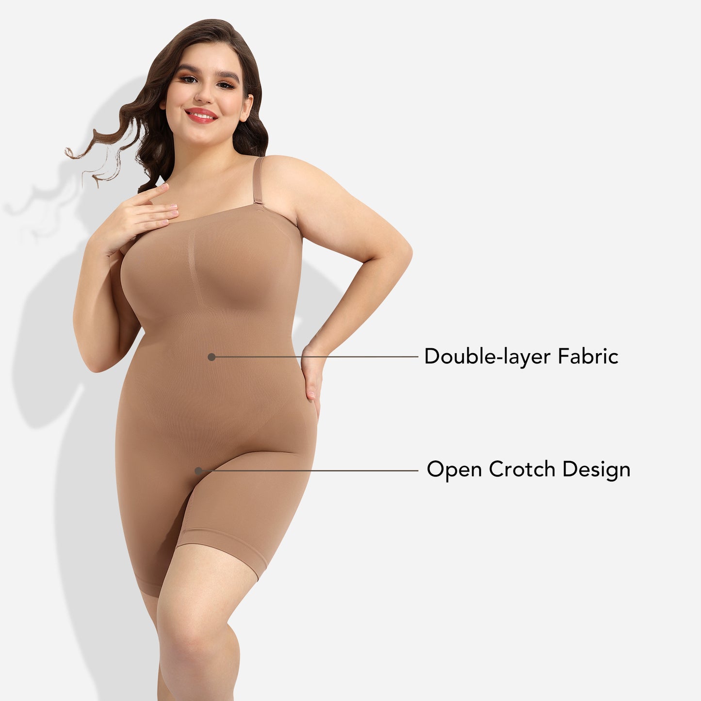 Joyshaper Seamless Mid-Thigh Shapewear Bodysuit