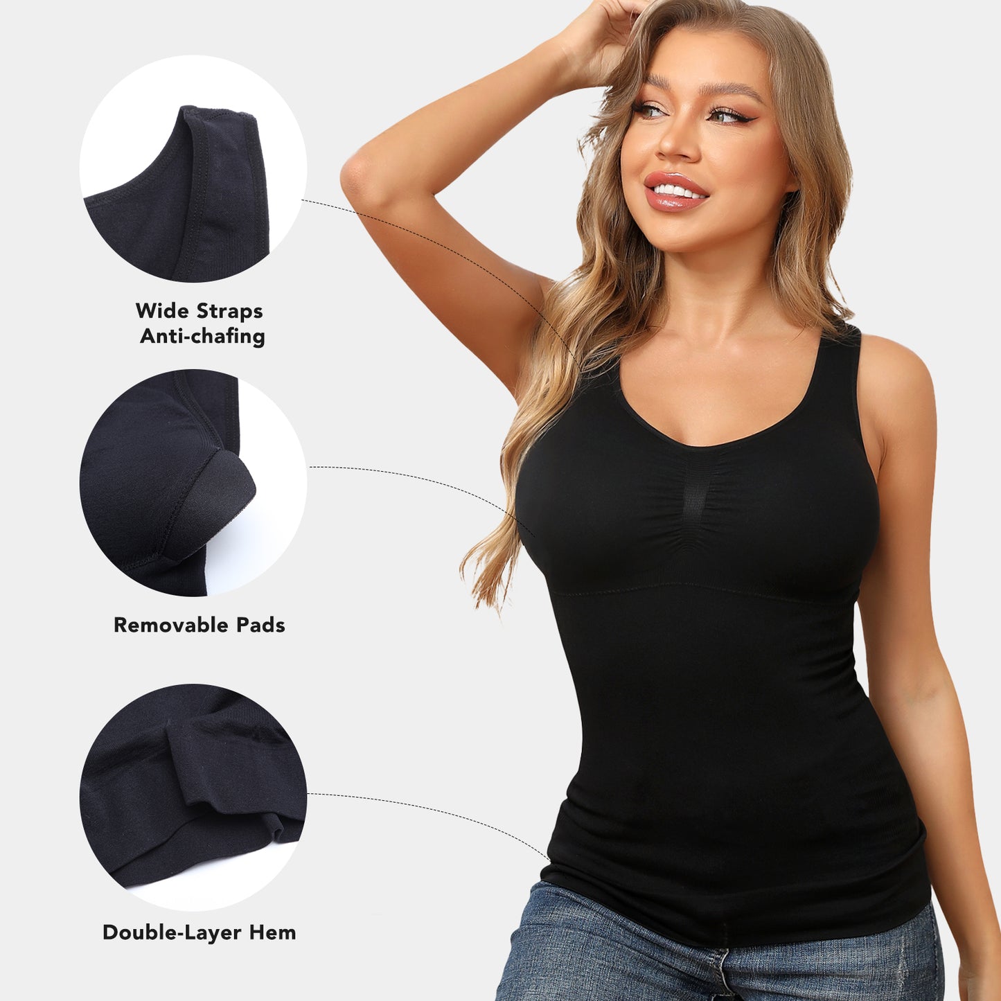 Joyshaper Seamless Shapewear Tank With Padded Bra