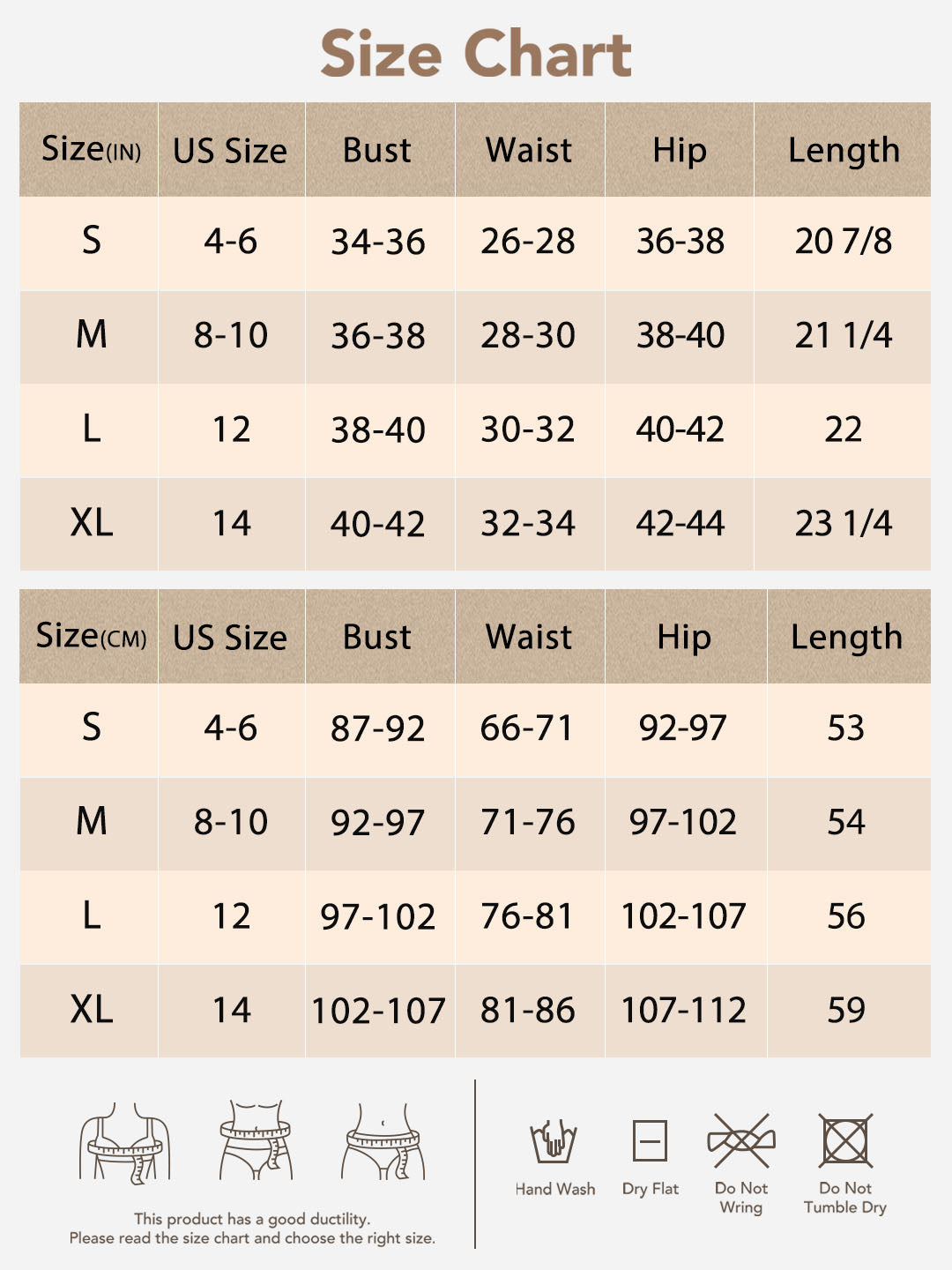 Joyshaper Strapless Tummy Control Mid-Thigh Shapewear Shorts size guide