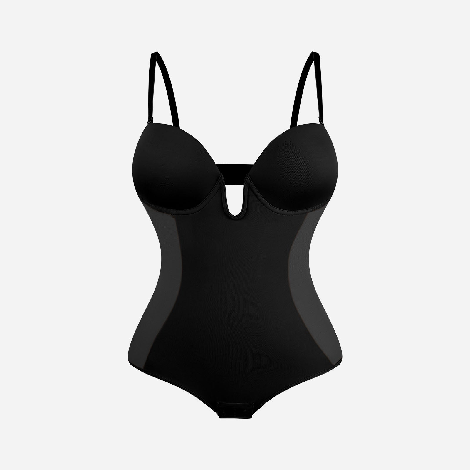 Joyshaper Strapless Tummy Control Shapewear Bodysuit with Clear Straps