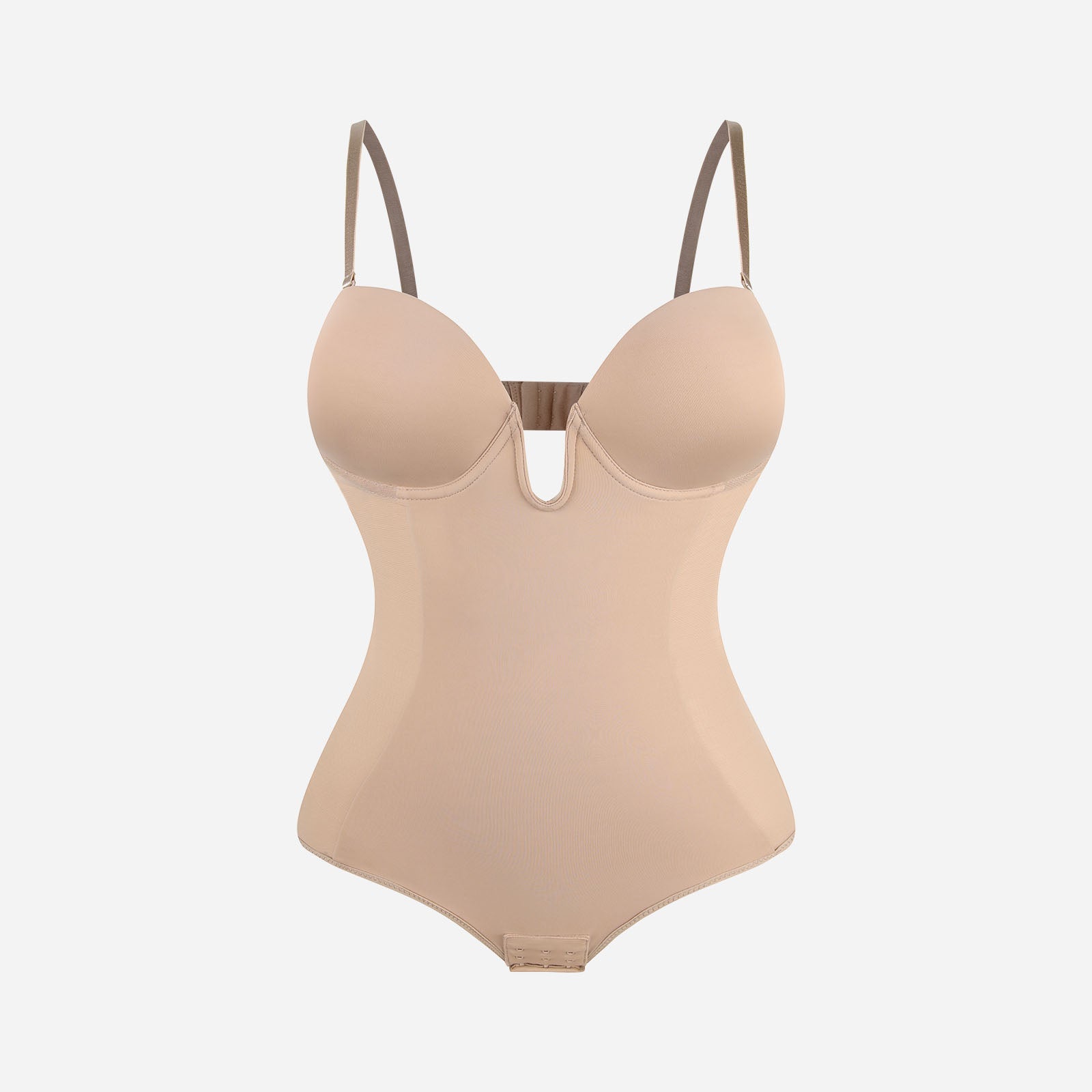 Joyshaper Strapless Tummy Control Shapewear Bodysuit with Clear Straps