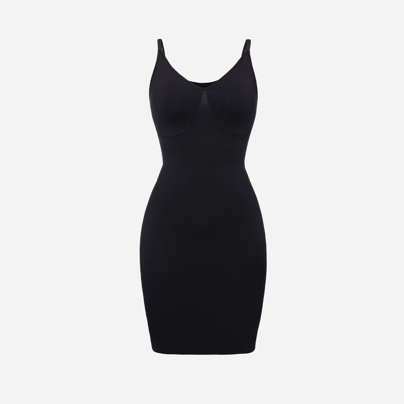SHAPERIN Shapewear slip jurk dames bodycon jurk met split buikweg vormende midi-jurk, zwart, M SHAPERIN Shapewear slip jurk dames bodycon jurk met split buikweg vormende midi-jurk, zwart, M