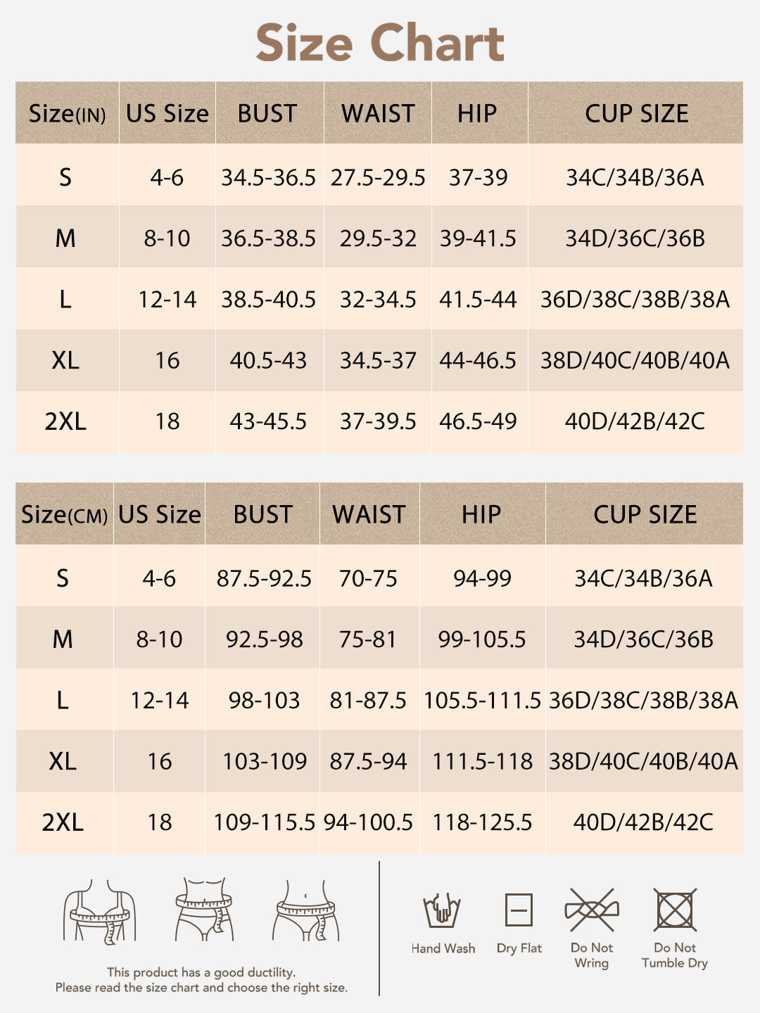 Joyshaper Deep V Neck Backless Bodysuit Shapewear with Underwire Bra size guide