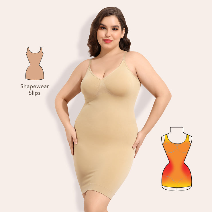 Joyshaper Full Slips for Women Under Dress Tummy Control Shapewear Slip  Seamless Slimming Shaping Dress Open Bust